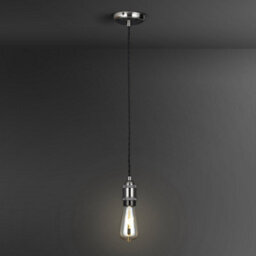 Colours Satin Grey Pewter Effect Pendant Ceiling Light, (Dia)100mm - thumbnail 1