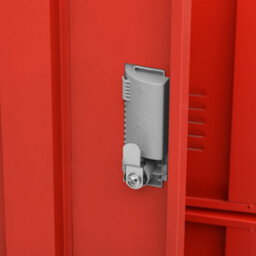 Berkfield Locker Cabinet Light Grey And Red 90X45X92.5 Cm Steel - thumbnail 6