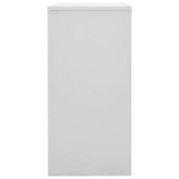 Berkfield Locker Cabinet Light Grey And Red 90X45X92.5 Cm Steel - thumbnail 3
