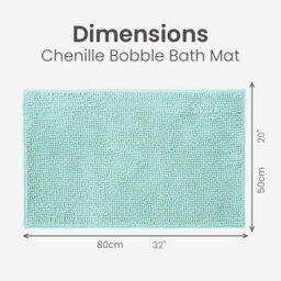 Allure Bath Fashions Chenille Bobble Bath Mat Non Slip 50 X 80Cm - Duckegg - thumbnail 5