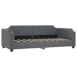 Berkfield Daybed With Trundle Dark Grey 90X190 Cm Fabric - thumbnail 5
