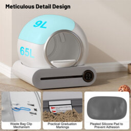 Abrihome 65L Self-Cleaning Cat Litter Box For Multiple Cats, Multi-Litter Compatible, Infrared Sensor & App Control - thumbnail 5
