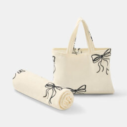 Ohs Bows Beach Towel With Bag Quick Dry Absorbent Travel Spa - thumbnail 4