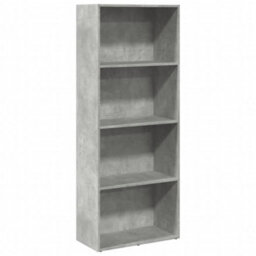 Berkfield Versatile Bookcase Concrete Grey 60X30X152 Cm Engineered Wood - thumbnail 1
