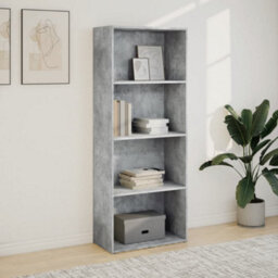 Berkfield Versatile Bookcase Concrete Grey 60X30X152 Cm Engineered Wood - thumbnail 3