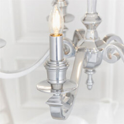 Anson Lighting Francisco Polished Cast Aluminium Classic Candelabra Style 5 Light Ceiling Pendant - thumbnail 7