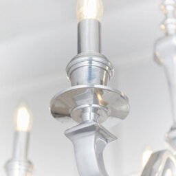 Anson Lighting Francisco Polished Cast Aluminium Classic Candelabra Style 5 Light Ceiling Pendant - thumbnail 8