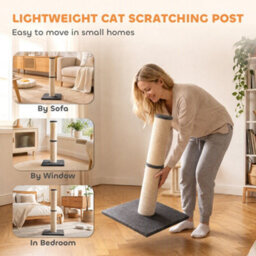 Pawhut Cat Scratching Post, 80Cm Tall Cat Scratch Post For Indoor Kittens - thumbnail 4