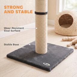Pawhut Cat Scratching Post, 80Cm Tall Cat Scratch Post For Indoor Kittens - thumbnail 7
