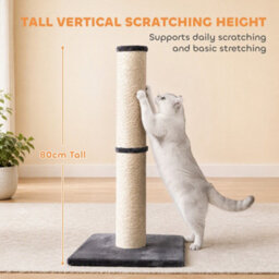 Pawhut Cat Scratching Post, 80Cm Tall Cat Scratch Post For Indoor Kittens - thumbnail 6