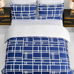 Pamposh 3 Pcs Single Duvet Cover Set With Matching White Single Fitted Sheet Extra Deep Pocket Ultrasoft Premium Microfibre - thumbnail 6