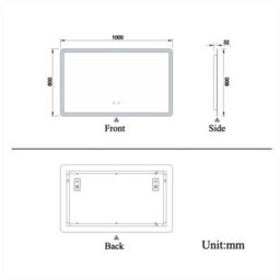 AVER-GROWTH Bathroom Led Mirror With Bluetooth 3 Colour Lights Anti-Fog Touch/wall Switch Vertical/horizontal Brightness Memory 1000X600mm - thumbnail 9