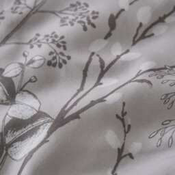 Ohs Willow Reversible Floral Bedding Set Duvet Cover With Pillowcase, Grey - King - thumbnail 6