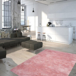 Curacao Cur 490 Plain Powder Pink Rug  By Unique Rugs-120Cm X 170Cm - thumbnail 5