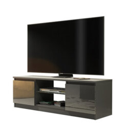 Creative Furniture Aura Tv Unit 120Cm - Dark Grey With Gloss Doors - thumbnail 3