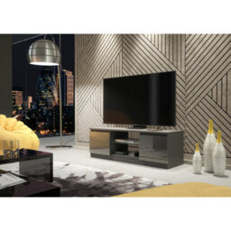 Creative Furniture Aura Tv Unit 120Cm - Dark Grey With Gloss Doors - thumbnail 2