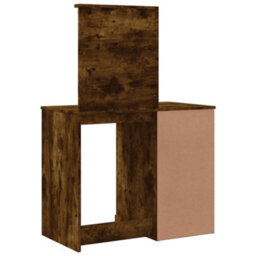 Berkfield Dressing Table With Led Lights Smoked Oak 90X42X132.5 Cm - thumbnail 7