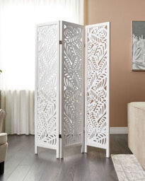 Beliani 3 Panel Room Divider Melago White 122 Cm 170 Cm - thumbnail 2