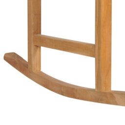 Berkfield Rocking Chair Solid Teak Wood - thumbnail 4