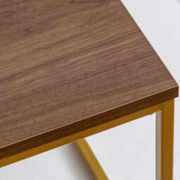 Aspect Furniture Regis Rectangular Coffee Table,walnut/gold - thumbnail 5