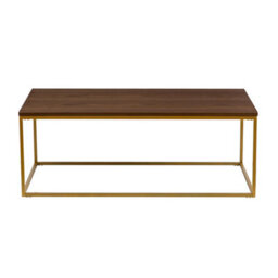 Aspect Furniture Regis Rectangular Coffee Table,walnut/gold - thumbnail 3