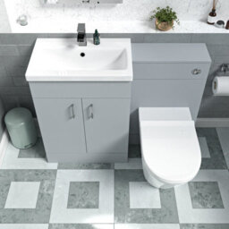 Nes Home Matte Grey 1100mm Vanity Basin Wc Vanity Unit & Btw Toilet - thumbnail 3