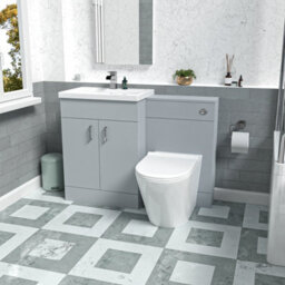 Nes Home Matte Grey 1100mm Vanity Basin Wc Vanity Unit & Btw Toilet - thumbnail 1