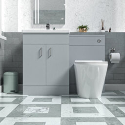 Nes Home Matte Grey 1100mm Vanity Basin Wc Vanity Unit & Btw Toilet - thumbnail 2