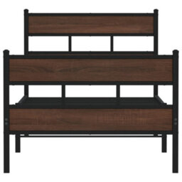 Berkfield Bed Frame Without Mattress With Headboard And Footboard 90X200 Cm - thumbnail 4