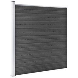 Vidaxl Fence Panel Set Wpc 526X186 Cm Black - thumbnail 4