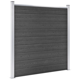 Vidaxl Fence Panel Set Wpc 526X186 Cm Black - thumbnail 3