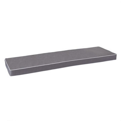 Alfresia Grey Garden Bench 2 Seater Cushion, 110Cm Wide, Filled With Thick Luxury Foam - image 1