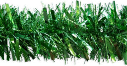 Shatchi 1.8M/6Ft  Luxury Deluxe Chunky Christmas Tinsel Garland Xmas Tree Decorations, One Green - thumbnail 3