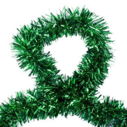 Shatchi 1.8M/6Ft  Luxury Deluxe Chunky Christmas Tinsel Garland Xmas Tree Decorations, One Green