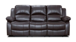 Electric Recliner Sofa In Brown Faux Leather 3 Seater Sofa - thumbnail 4