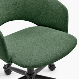 Furniturebox Uk Delaney Green Fabric Swivel Office Chair - thumbnail 7