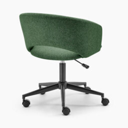 Furniturebox Uk Delaney Green Fabric Swivel Office Chair - thumbnail 5