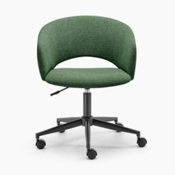 Furniturebox Uk Delaney Green Fabric Swivel Office Chair - thumbnail 4