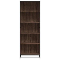 Berkfield Bookcase Brown Oak 60X35X170.5 Cm Engineered Wood - thumbnail 4