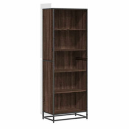 Berkfield Bookcase Brown Oak 60X35X170.5 Cm Engineered Wood - thumbnail 2