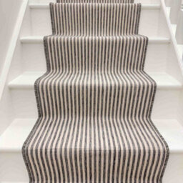 Pinstripe Stair Runner - Reversible, Durable & Hardwearing Carpet For Stairs & Staircases, Multiple Lengths - thumbnail 7
