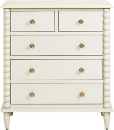 Cromwell 2 over 3 Chest of Drawers with Bobbin Design - Linen - thumbnail 4