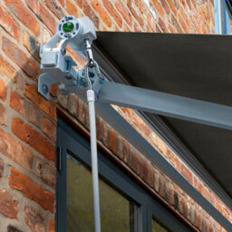 Primrose Awnings 4.0M X 3.0M Retractable Manual Charcoal Awning Outdoor Patio Canopy - thumbnail 4