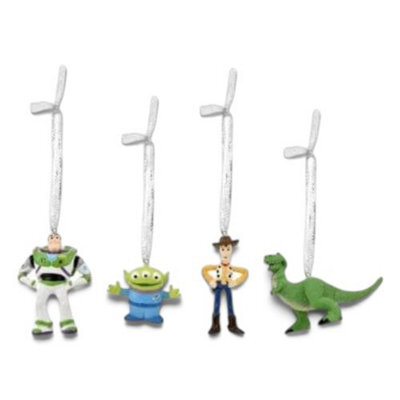Widdop Gifts Disney Toy Story Set Of 4 Christmas Tree Decorations, Polyresin, Handpainted, 7.5 X 5 Cm