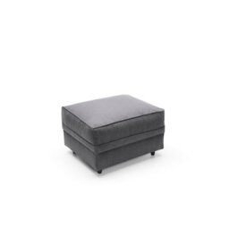 Abakus Direct Darcy Footstool In Dark Grey Linen Fabric - thumbnail 4