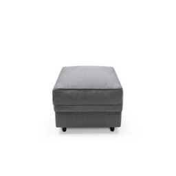 Abakus Direct Darcy Footstool In Dark Grey Linen Fabric - thumbnail 3