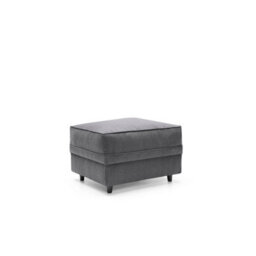 Abakus Direct Darcy Footstool In Dark Grey Linen Fabric - thumbnail 2