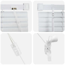 Walplus Window Blind With Curtains Manual White Aluminium - thumbnail 8