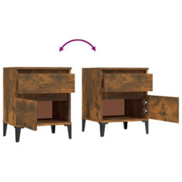 Berkfield Bedside Cabinet Smoked Oak 40X35X50 Cm - thumbnail 8