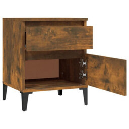 Berkfield Bedside Cabinet Smoked Oak 40X35X50 Cm - thumbnail 7
